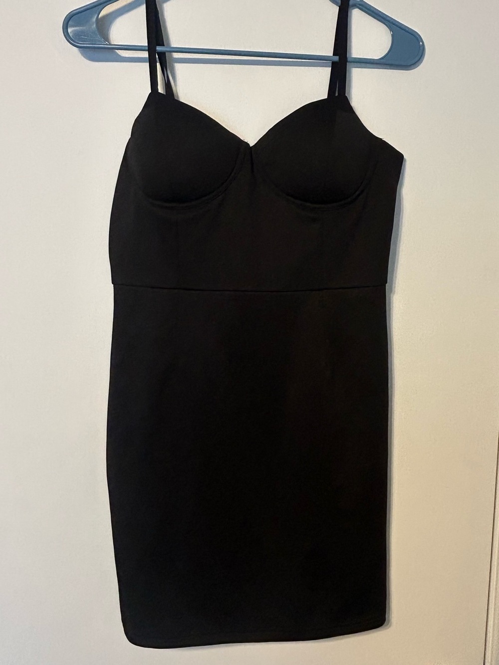 Charlotte Russe Black Spaghetti-Strap Mini Dress